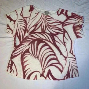 Chico's Women's Pullover Sweater Short Sleeves Size 1(medium)
